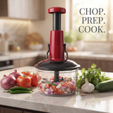 Manual Hand Press vegetable chopper with 6-Blade | Food cutting machine 650ml
