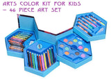46 Pcs Plastic Art Color Set With Color Pencil Crayons Oil Pastel And Sketch Pens
