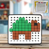 Pixel Cubes Puzzle Toy for Children Early Education |Math & Brain Games for Kids |Pixel Game Educational Board Games| Approx. 180 Cubes with Pixel Board & Book |Best Birthday Gift for 4+Year,Multicolor
