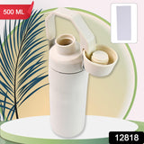 Lightweight & Leakproof ,Insulated Stainless Steel Water Bottle  For Travel &  Gym  (500 ML)