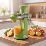 Hand press juicer for making fresh fruit juice