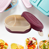 Lunch Box with 2 in 1 Spoon, 2 Compartment, Airtight Food Grade Tiffin Box For School Kids &  Adults, Leak Proof Office Diet Container With safety Lock