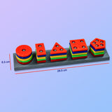 Geometric Brick With Box- 5 Angle Matching Column Blocks For Kids - Preschool Educational Learning Toys.