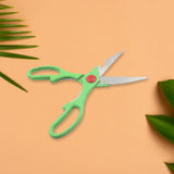 3 in1 Multi-Function Kitchen Household for Vegetables, Fruit, Cheese & Meat Slices with Bottle Opener Stainless Steel Sea Food Scissor