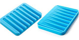 Silicone Soap Holder, Soap Dish Stand Saver Tray Case for Shower & Sink Accessories | Self Draining Drying Mat Silicone Soap Dish Holder Tray