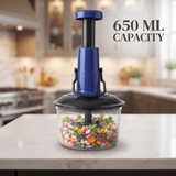 Manual Hand Press vegetable chopper with 6-Blade | Food cutting machine 650ml