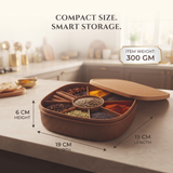 Plastic Masala Box 1 Pc – Airtight Spice Storage Container, Multi-Compartment Masala Dabba for Kitchen