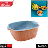Kitchen Bowl Plastic Washing Bowl And Strainer Drainer Basket For Home  Kitchen Use