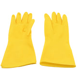 Heavy Duty Comfortable Rubber Hand Gloves, Household Cleaning, Gardening, Dishwashing, Kitchen Cleaning, Working, Painting, Pet Care, Medium, Yellow(1 Pair 98 Gm)