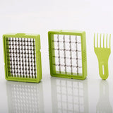 2 In 1 Potato Chipper  Slicer , French Fries Maker , Finger Chips  Plastic , Two Blades Finger Chips Cutter For Kitchen Accessory Vegetable Fruit Slicer (1 PC)