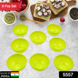8 PCS Set Of Multipurpose Small Round Plastic Bowl  Katori | Microwave Safe Reusable Lightweight Bowl |  Dishwasher Safe Chutney Bowl
