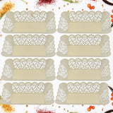 Rectangle Plastic Dinner Plate Snacks  Breakfast Restaurant Serving Trays For Home School Coffee Hotel Kitchen Office (8 Pcs Set)