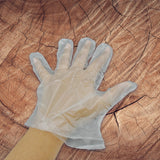 Large Size Plastic Transparent Disposable Clear Plastic Hand Gloves For Home ,Kitchen ,Hotels ,Hospitals ,Clinics ,Beauty Parlor ,Saloons (100 Pcs)