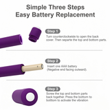 Battery Operated  Mini Bullet Massager , 10 Speed Vibration Therapy , Compact, Portable Full Body Massager for Pain Relief & Muscle Relaxation