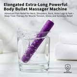 Battery Operated  Mini Bullet Massager , 10 Speed Vibration Therapy , Compact, Portable Full Body Massager for Pain Relief & Muscle Relaxation