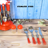26 PCS Set Of Luxury Cutlery Set For Dining Table Along With  Stainless Steel Stand (1 Set)