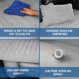 TP Premium Car Inflatable Bed with Pump & 2 Air Pillow , Quick Inflatable Back Seat Bed ,Car Inflatable Mattress ,Car Bed Mattress ,Car Bed For Kids, Travel, Trips, Camping, Picnic, Pool & Beach| Universal Fit.. Grey