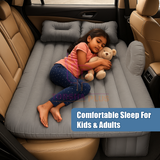 TP Premium Car Inflatable Bed with Pump & 2 Air Pillow , Quick Inflatable Back Seat Bed ,Car Inflatable Mattress ,Car Bed Mattress ,Car Bed For Kids, Travel, Trips, Camping, Picnic, Pool & Beach| Universal Fit.. Grey