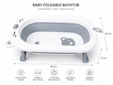 TP Foldable Baby Bath Tub for 0-5 Years | Portable Kids Bath Tub with Anti-Slip Legs | Baby Shower Tub for Newborn & Toddlers