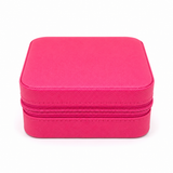 TP MINI Portable JEWELLERY BOX, Jewellery Box for Women, Girls, Children, Leather Jewellry Box, Travel Small Jewellery Storage Box for Necklaces, Earrings and Bracelets Gifts, Colour Pink