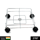SS Square Oil Stand For Carrying Oil Bottles And Jars Easily Without Any Problem.