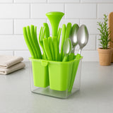 Supermom Premium Fancy Cutlery Set With Holder (24 Pc  Set)