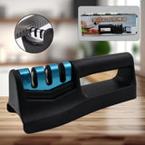 Knife Sharpener for Kitchen | Knife Sharpener with Vegetable Chopper and Fish Scale Remover |Knife Sharpener for Chefs & Serrated Knife (9in1)