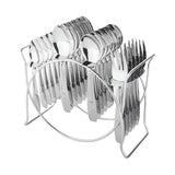 Stainless Steel Cutlery Set With Elegant Storage Stand (24 Pc)