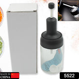 Heat-resistant Condiment Container| Seasoning Box Glass Condiment Canisters Pots Bottle With Serving Spoons For Salt Spice Honey Sugar BBQ Restaurant Jar | Oil Bottle Honey Jar Dispenser Airtight Cap Transparent (1 Pc)