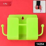 1 Pc Neon Green Wallmount Mobile Stand With Hook
