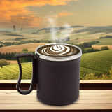 Coffee Mug With Lid And Handle-plastic Covered Stainless Steel Mug (Random Color Approx. 200 ML)