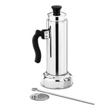 Puttu Maker With Steamer Plate ,Metal Stick | Black Plastic Handle Silver Lid  Puttu Maker Set  To Use With Pressure Cooker Top Food Grade Stainless Steel
