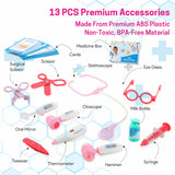 Premium Doctor Set Trolley Little Doctor Kids Toy Luggage Real Action Play Set with LED Light Instruments (1 Set)