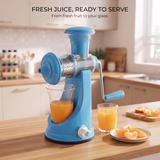 Fruit juicer machine blue
