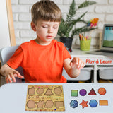 Wooden Puzzle Learning Educational Board of Triangles | Different Triangles Shape Puzzle Boards and Gift for Toddlers &amp; Kids Puzzle for Early Childhood Development (1 Set / 28×20 Cm)