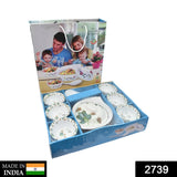 9 PC Pudding Set Used As A Cutlery Set For Serving Food Purposes And Sweet Dishes And All In All Kinds Of Household And Official Places Etc.
