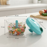 Green hand chopper for vegetables and fruits