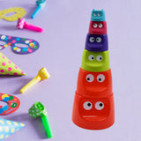 Monster Cups - Activity Toy for Babies 5+ Months Plastic Multicolor Infant & Preschool Toys Develops Motor & Reasoning Skills Birthday Gifts for Boys Girls Age 5+ Months Kids