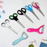 Stainless Steel Kitchen Scissors  Multipurpose Peeler (2 Pc Set  Mix Design Scissor & Peeler)