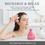 Portable Rechargeable Head Massager( Best Quality) — Deep Scalp Therapy for Hair Growth & Total Stress Relief- New Technology, Deep tissue Massage