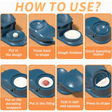 Dumpling Maker Ghughra Momos Maker Machine, Skin Press Mold for Gujiya Ghughra Mold Machine, Kitchen Dumpling Making Tool with Dumpling Puri Maker, Momo Maker