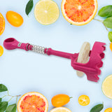Multi-Functional Potato Masher Potato Mud Pressure Machine Vegetable Fruit Ricer Squeezer Kitchen Tools, Spring Push Type Potato Presser Fruit and Vegetable Smasher (1 Pc)