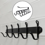 Double-row Metal Cupholder Rack Multi-purpose Iron Hanger With 6 Hooks (1 PC)