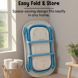 TP Foldable Baby Bath Tub for 0-5 Years | Portable Kids Bath Tub with Anti-Slip Legs | Baby Shower Tub for Newborn & Toddlers