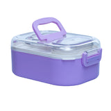Yummy 2 - Side Click Lunch Box ,Leak Proof ,Food Grade Material  ,With Vent & Sealing Gasket Compact Container For Kids & Adults