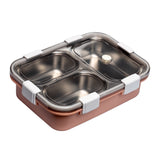 Multicolor Multipurpose 3 Compartment Stainless Steel Lunch Box  Leak-Proof, Durable & Portable Tiffin Box for Office, School & Travel