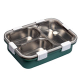 Multicolor Multipurpose 3 Compartment Stainless Steel Lunch Box  Leak-Proof, Durable & Portable Tiffin Box for Office, School & Travel