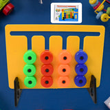 Learning Toys For Kids, Slide Puzzle Game For Kids, Brain Game For Kids, Color Matching Brain Teasers Logic Game Preschool Educational Toys For Kids Boys Girls Age 3 to 7 Yrs Old, Multicolor (36 Challenges  1 Set)