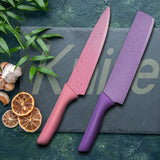 Corrugated stainless steel kitchen knife set 6 pcs. small cleaver knife, chef's knife, bread knife, Pairing knife, scissors, and Ceramic Peeler |Knife Set Professional Box Knife Set 6 Piece Forged Kitchen Knives With Box.