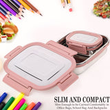 Premium Stainless Steel Leak Proof Air Tight Lunch Boxes (900ml+200ml Approx.  2 PC Set)